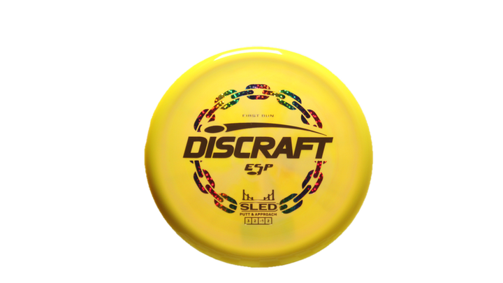 Discraft First Run ESP Swirl Sled Putter Front View