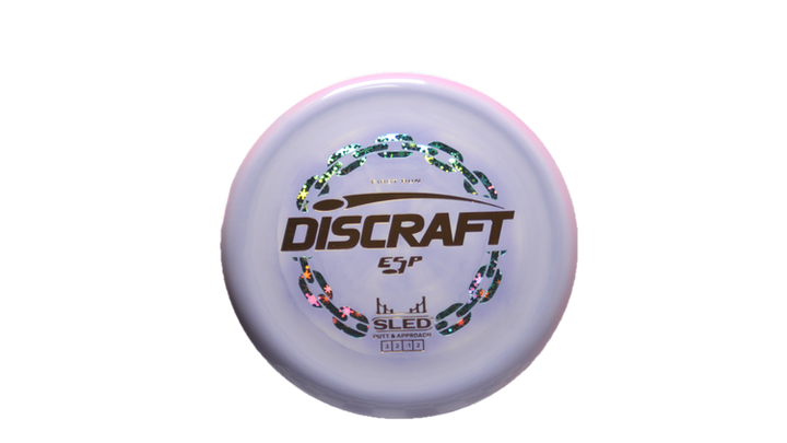 Discraft First Run ESP Swirl Sled Putter Front View