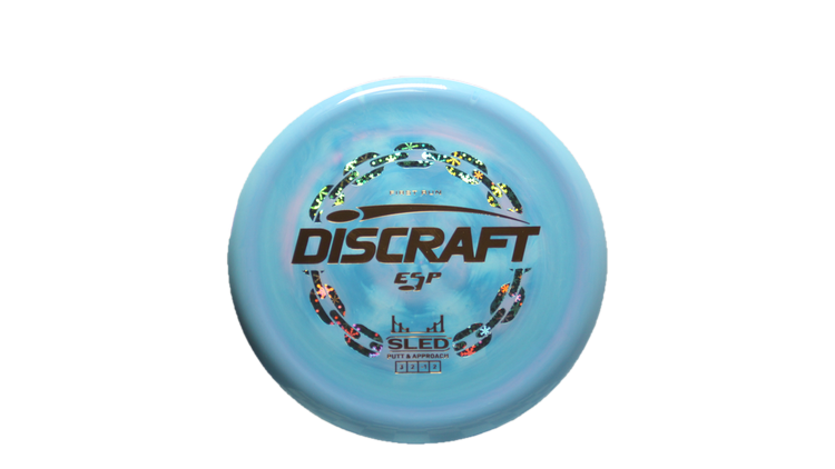 Discraft First Run ESP Swirl Sled Putter Front View