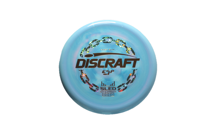 Discraft First Run ESP Swirl Sled Putter Front View
