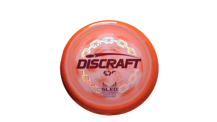 Discraft First Run ESP Swirl Sled Putter Front View