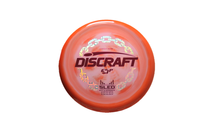 Discraft First Run ESP Swirl Sled Putter Front View