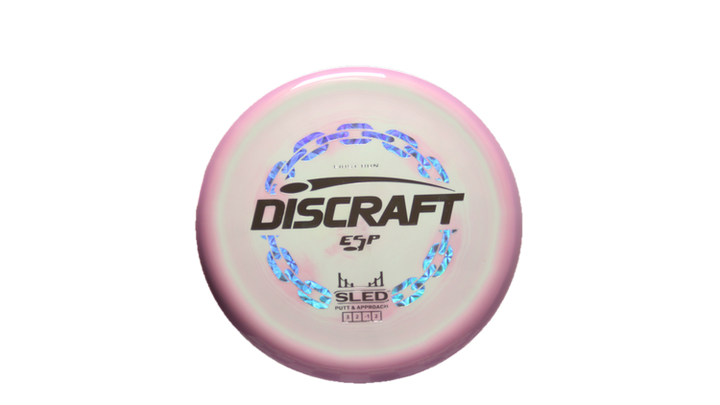 Discraft First Run ESP Swirl Sled Putter Front View