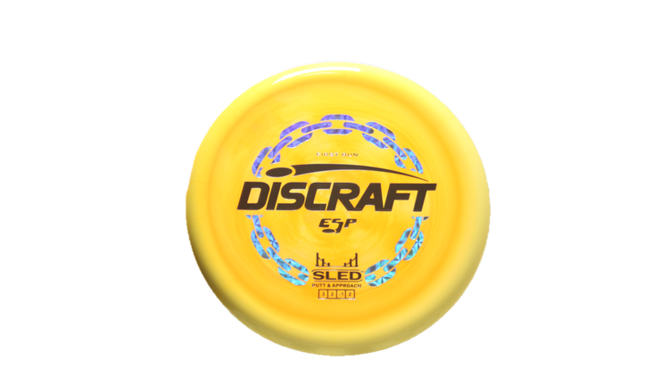 Discraft First Run ESP Swirl Sled Putter Front View
