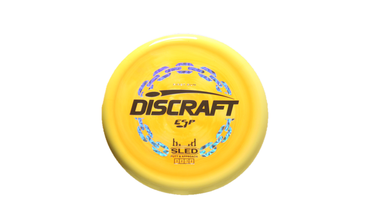 Discraft First Run ESP Swirl Sled Putter Front View