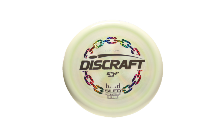 Discraft First Run ESP Swirl Sled Putter Front View