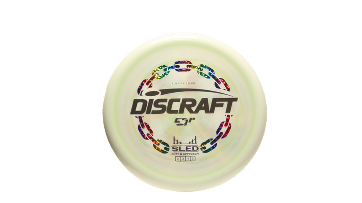 Discraft First Run ESP Swirl Sled Putter Front View