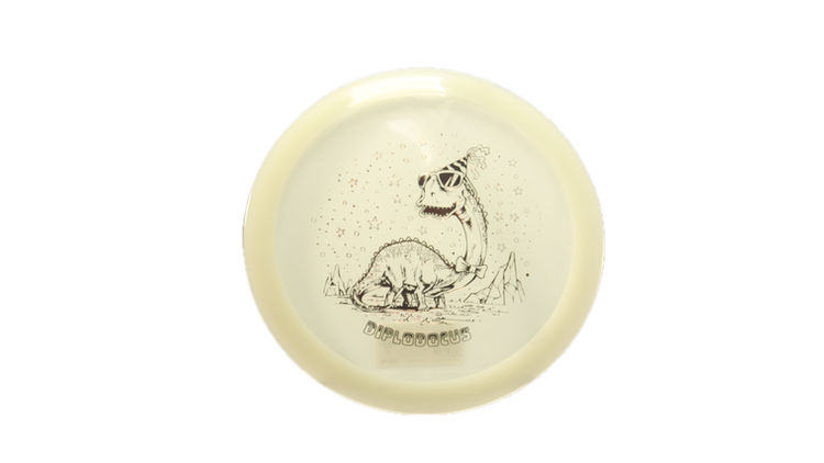 Dino Discs Egg Shell Glow Diplodocus Fairway Driver Front View