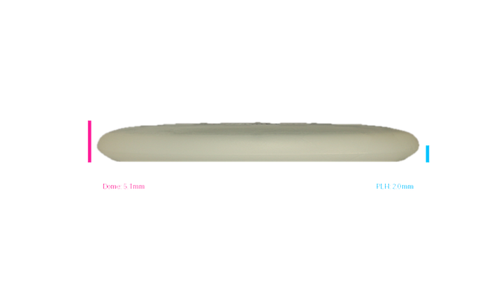 Dino Discs Egg Shell Glow Triceratops Putter Profile View