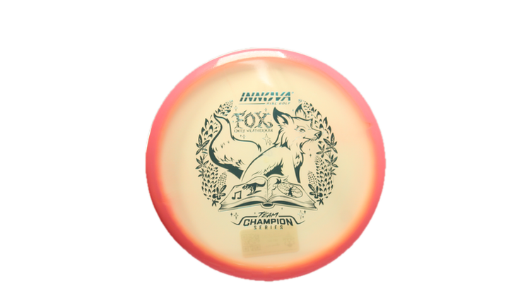 Innova 2026 Emily Weatherman Tour Series Proto Glow Halo Champion Fox Midrange Front View