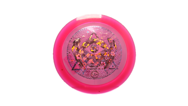 Pie Pan Discs All Seeing π Eye Cherry Spire Distance Driver Front View