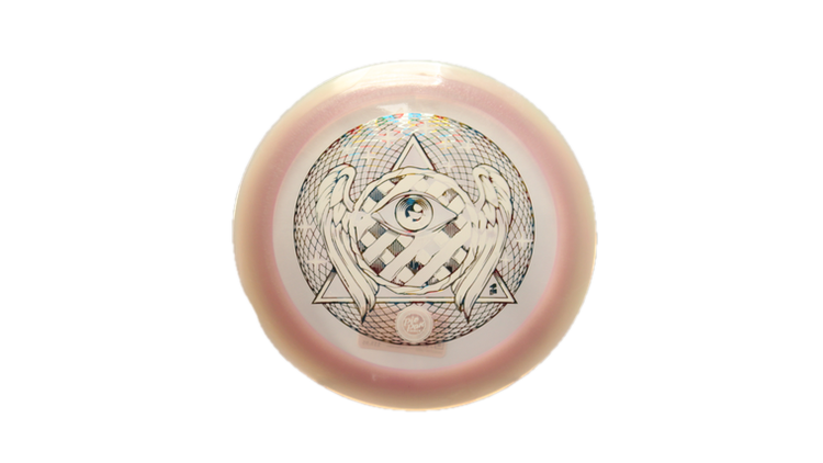 Pie Pan Discs All Seeing π Eye Cherry Spire Distance Driver Front View