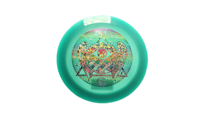 Pie Pan Discs All Seeing π Eye Cherry Spire Distance Driver Front View