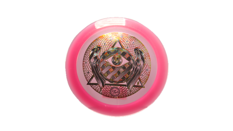 Pie Pan Discs All Seeing π Eye Cherry Spire Distance Driver Front View