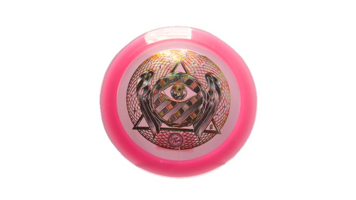 Pie Pan Discs All Seeing π Eye Cherry Spire Distance Driver Front View