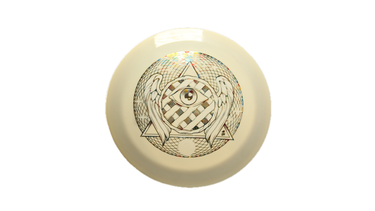 Pie Pan Discs All Seeing π Eye Cherry Spire Distance Driver Front View