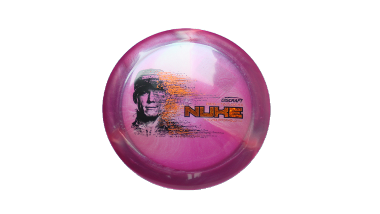 Discraft 2026 Ezra Aderhold Tour Series TItanium Nuke Distance Driver Front View