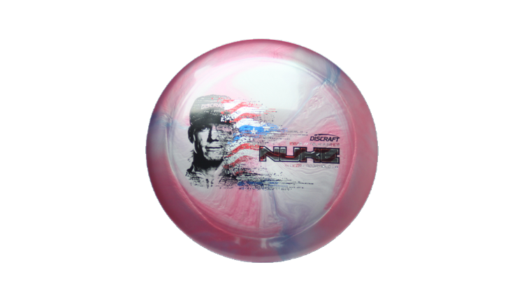 Discraft 2026 Ezra Aderhold Tour Series TItanium Nuke Distance Driver Front View