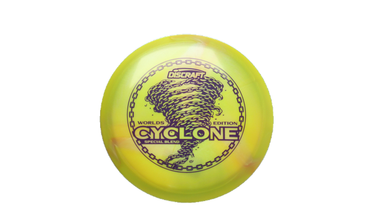 Discraft 2026 Worlds ESP Swirl Cyclone Fairway Driver Front View