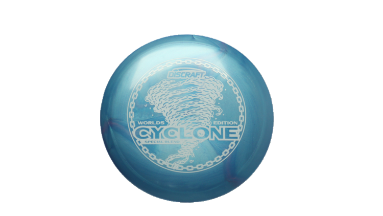 Discraft 2026 Worlds ESP Swirl Cyclone Fairway Driver Front View