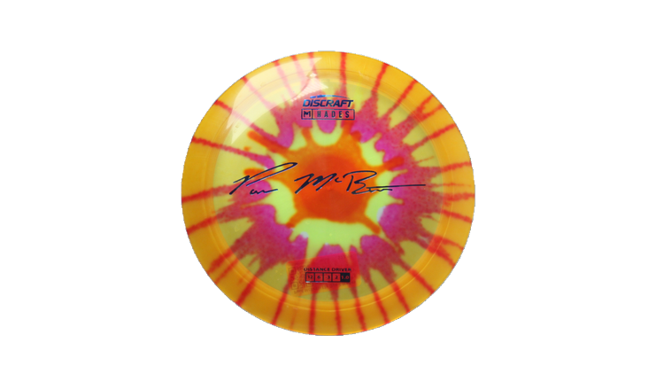 Discraft Paul McBeth Fly Dye Z Hades Distance Driver Front View