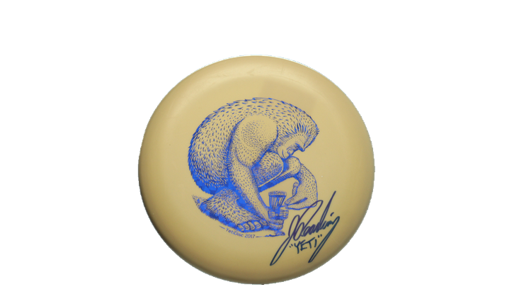 Innova Jay Reading Autographed Glow Yeti Pro Aviar Putter Front View