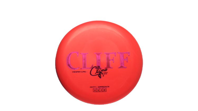 Climo Disc Golf First Run Trophy Line Cliff Putter Front View