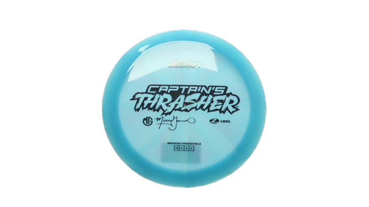 Discraft 2026 Missy Gannon Tour Series Z Swirl Captain's Thrasher Distance Driver Front View
