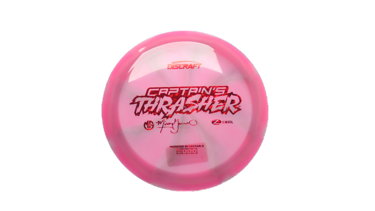 Discraft 2026 Missy Gannon Tour Series Z Swirl Captain's Thrasher Distance Driver Front View