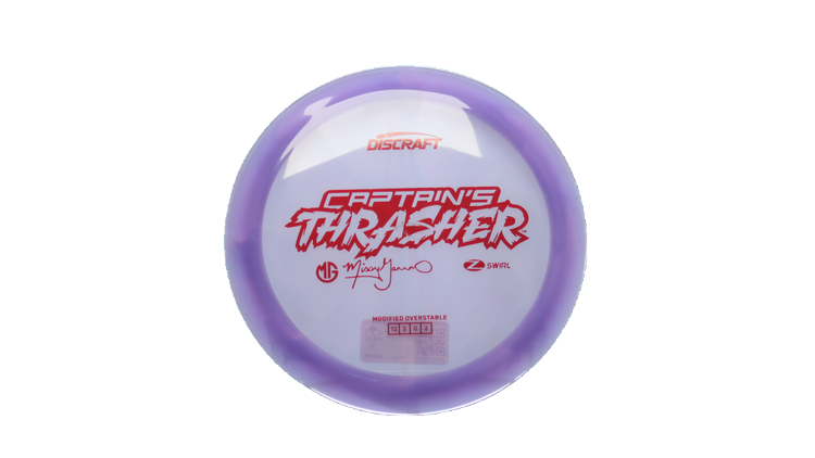 Discraft 2026 Missy Gannon Tour Series Z Swirl Captain's Thrasher Distance Driver Front View
