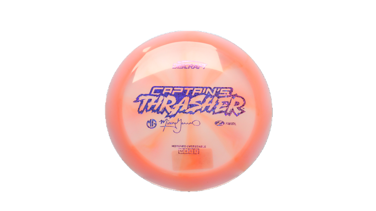 Discraft 2026 Missy Gannon Tour Series Z Swirl Captain's Thrasher Distance Driver Front View