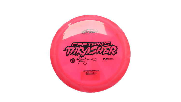 Discraft 2026 Missy Gannon Tour Series Z Swirl Captain's Thrasher Distance Driver Front View
