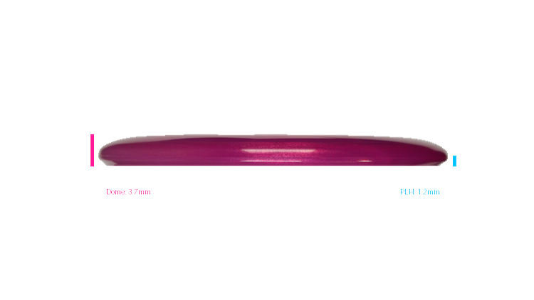 Westside Discs Mini TriFly Corner Stamp VIP Glimmer Swan 2 Putter Profile View