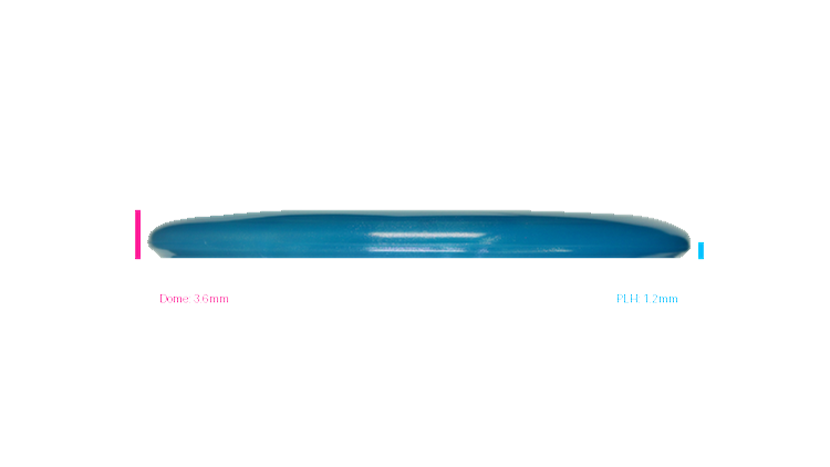 Westside Discs Mini TriFly Corner Stamp VIP Glimmer Swan 2 Putter Profile View