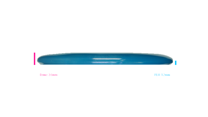 Westside Discs Mini TriFly Corner Stamp VIP Glimmer Swan 2 Putter Profile View