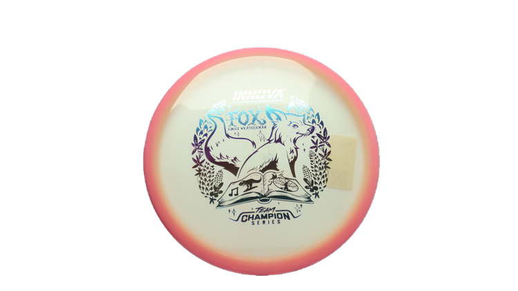 Innova 2026 Emily Weatherman Tour Series Proto Glow Halo Champion Fox Midrange Front View