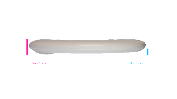 Discmania 2026 P2 Micro Stamp Flex-3 Glow D-Line P2 Putter Profile View
