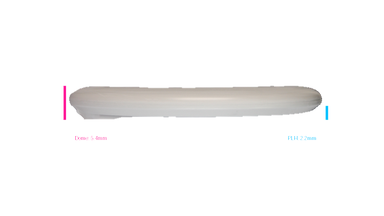 Discmania 2026 P2 Micro Stamp Flex-3 Glow D-Line P2 Putter Profile View