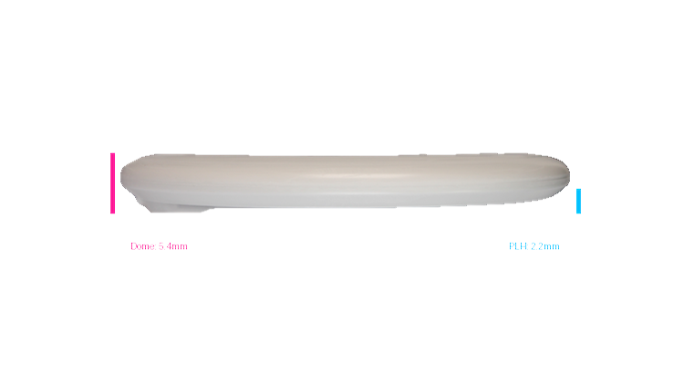 Discmania 2026 P2 Micro Stamp Flex-3 Glow D-Line P2 Putter Profile View