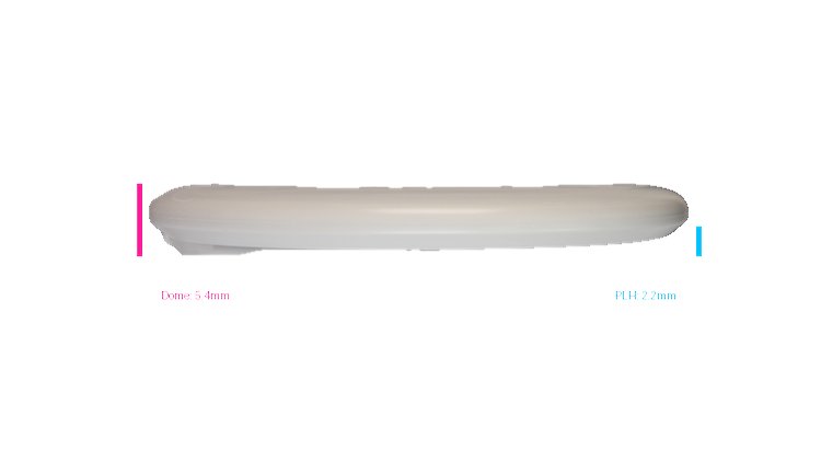 Discmania 2026 P2 Micro Stamp Flex-3 Glow D-Line P2 Putter Profile View
