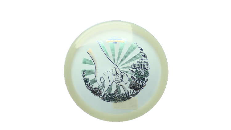 Dynamic Discs 2026 Macie Velediaz Team Series Lucid-Ice Moonshine Justice Midrange Front View