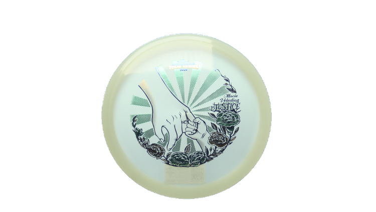 Dynamic Discs 2026 Macie Velediaz Team Series Lucid-Ice Moonshine Justice Midrange Front View