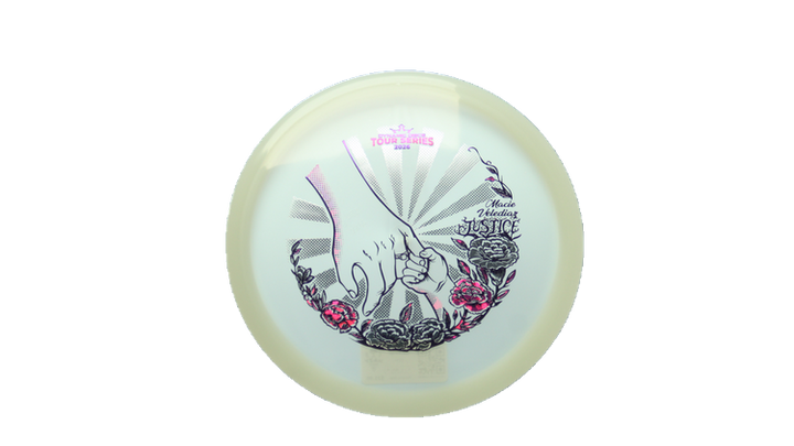 Dynamic Discs 2026 Macie Velediaz Team Series Lucid-Ice Moonshine Justice Midrange Front View