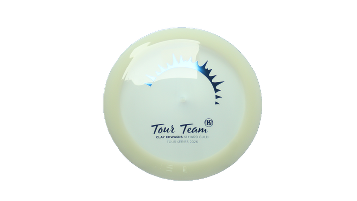 Kastaplast 2026 Clay Edwards Tour Series K1 Hard Glow Guld Distance Driver Front View