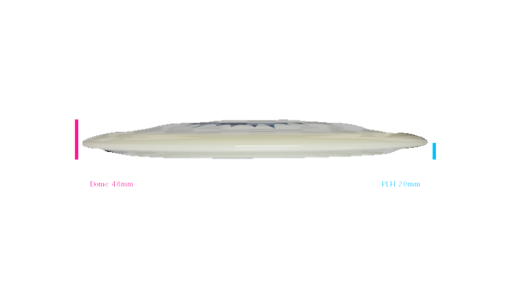 Kastaplast 2026 Clay Edwards Tour Series K1 Hard Glow Guld Distance Driver Profile View