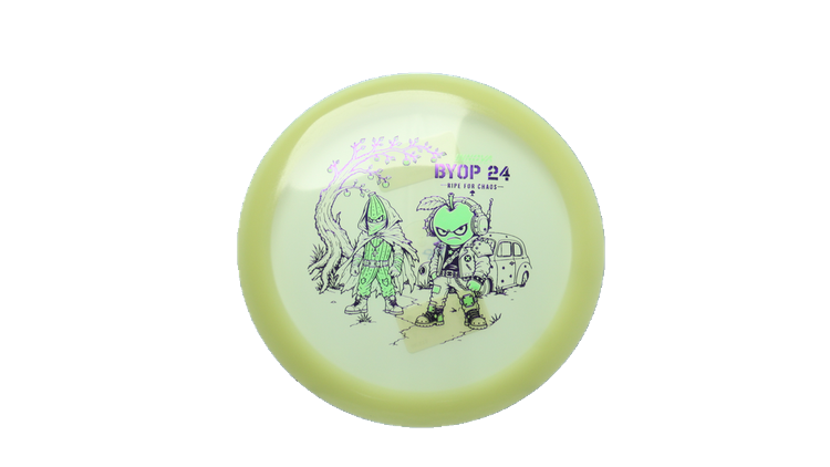 Innova 2026 BYOP Bad Apple Proto Glow Champion Roadrunner Fairway Driver Front View