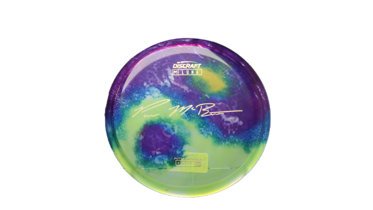 Discraft Paul McBeth Fly Dye Z Luna Putter Front View