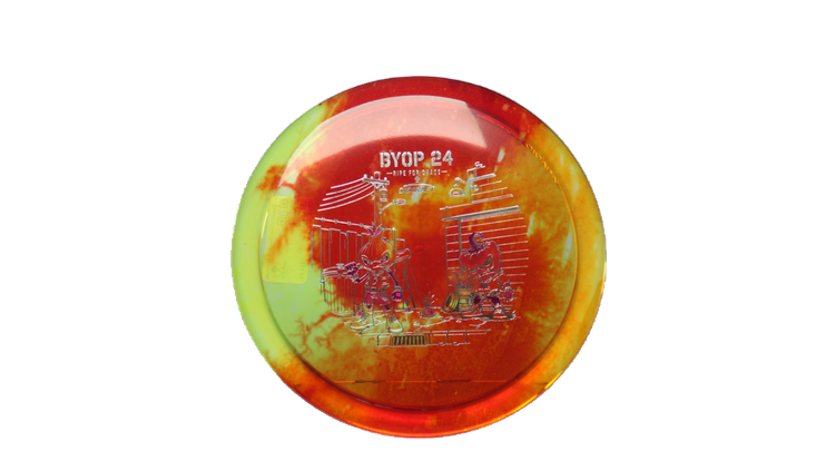 Discraft 2026 BYOP Curbside Chaos Z Fly Dye Cicada Fairway Driver Front View