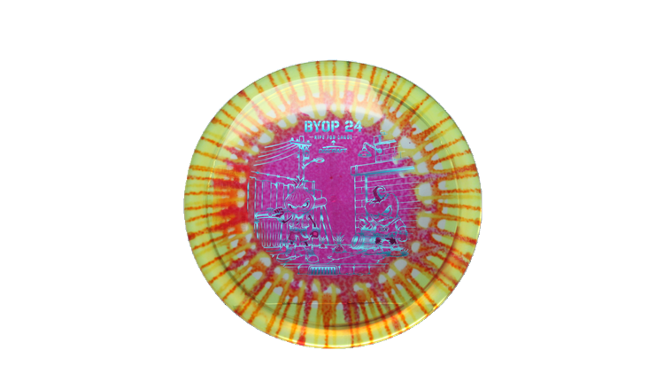 Discraft 2026 BYOP Curbside Chaos Z Fly Dye Cicada Fairway Driver Front View
