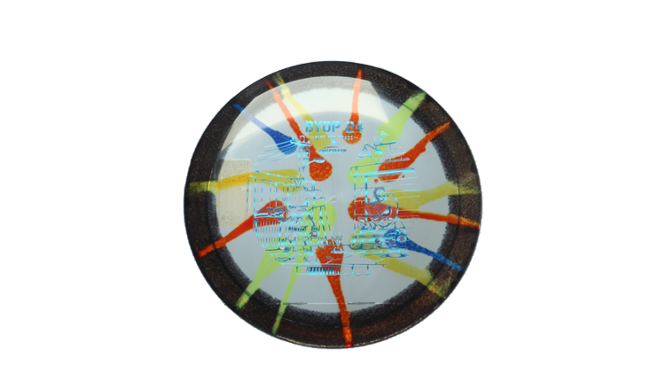 Discraft 2026 BYOP Curbside Chaos Z Fly Dye Cicada Fairway Driver Front View